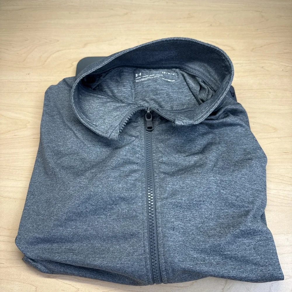 Under Armour Women Full Zip HeatGear Loose Gray Jacket, Large - Picture 11 of 11